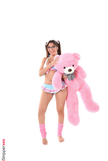 Layla Scarlett In Pink Teddy