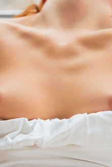 Milkavi Teases With Unbuttoned Dress Revealing Lace Underwear On Soft Skin