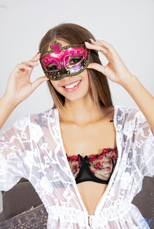 Agnesa Si Seduces In See-through Lingerie And Teases With Her Tan Lines