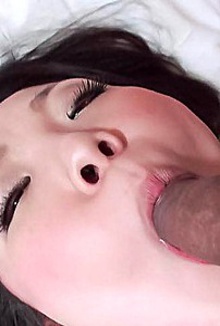 Miyuki Asian sucks tool and gets it in her hairy and wet vagina