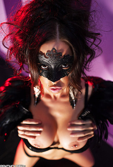 Brandy Aniston seduces in her mask 