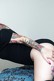 Joanna Angel shows her new tattooes