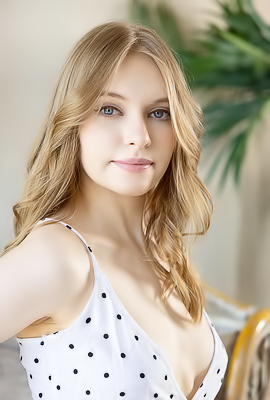 Sonya Elf Blue-eyed Beauty Fondles Her Perky Breasts Amorously