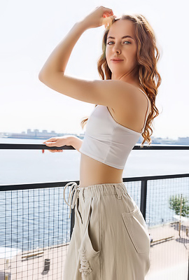Margot Ferns Drops Her Pants And Slides Her Panties Down Her Long Legs