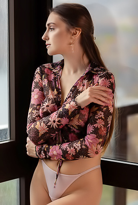 Monika May Sinking Naked Into The Plush Embrace Of An Armchair