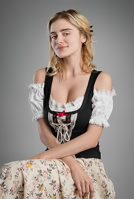 Marria Leeah undresses, exposing her slim frame and picture-perfect breasts