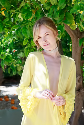 Alice May Her Long Legs Kicked High And Wide And Her Sexy Small Breasts Bared To The Warm Breeze