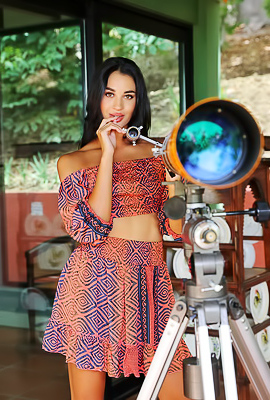 Victoria Mur Wearing Nothing But Her High Heels Her Long Legs Kicked In A Wide Split