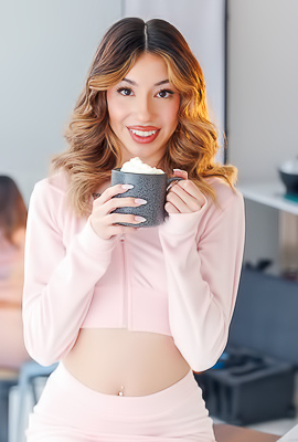 Camila Cream Unzips Her Top To Cover Her Cute Little Nips With Whipped Cream