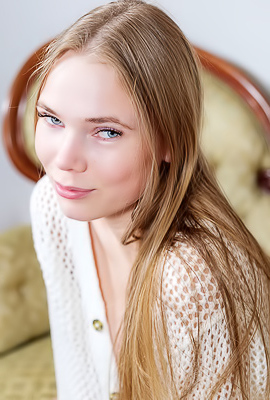 Luise Her Soft Outfit Slipping Open To Expose Her Perfect Breasts