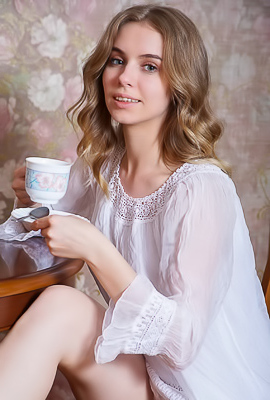Dina Divine Flirts With Sheer Nightie And Spread Legs Striptease