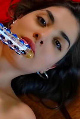 Arissas Lush Lips Curling, Table Bend Over, Dildo Ready In Her Captivating Dream