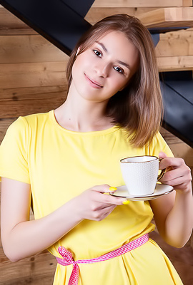 Maria Mendoza Bending Forward For A Tempting Rear View Of Her Shaved Pussy