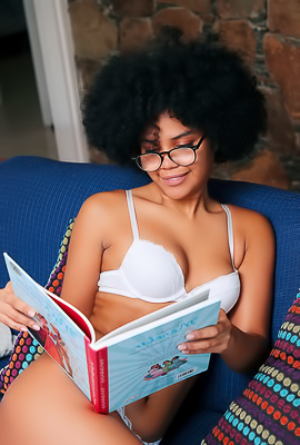 Selva Lapiedra Tugs Her White Panties Aside To Reveal Her Fluffy Untamed Bush