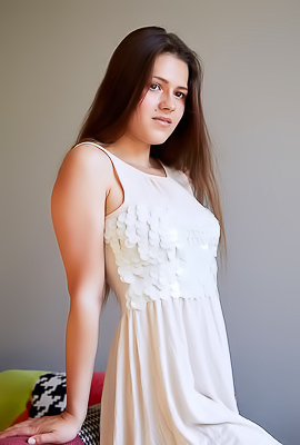 Serina Gomez Strokes Her Puffy Nipples And Parts Her Soft Thighs