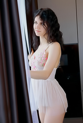 Anastasia Barbi Sweetly Sexy In High Heels And A Sheer Babydoll