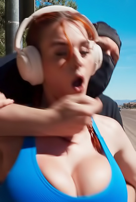 Abigaiil Morris Seductively Dominates Cops in Living Room Threesome